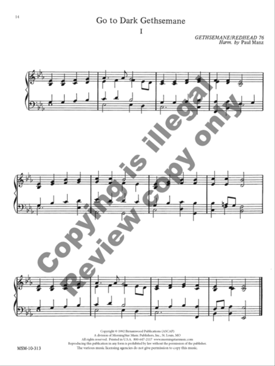 Varied Hymn Accompaniments for Lent Organ scores gallery preview page 9