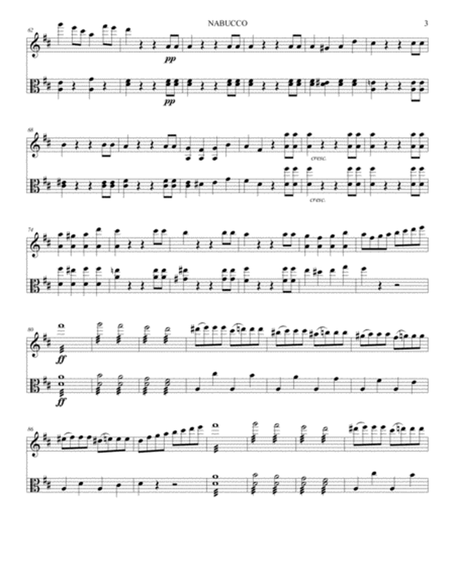 Giuseppe Verdi - Nabucco Sinfonia for violin and viola duo