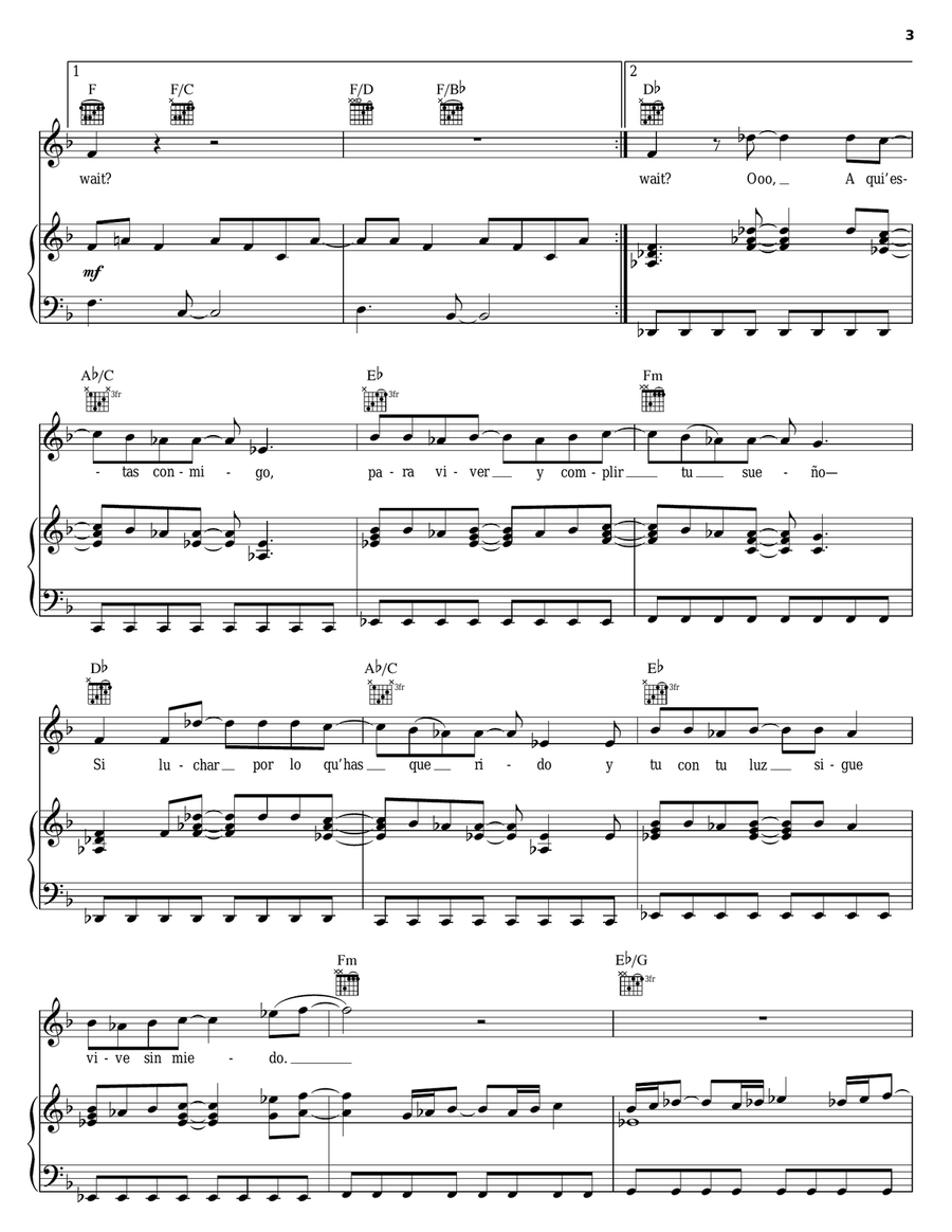 Why Wait Piano, Vocal, Guitar scores gallery preview page 3