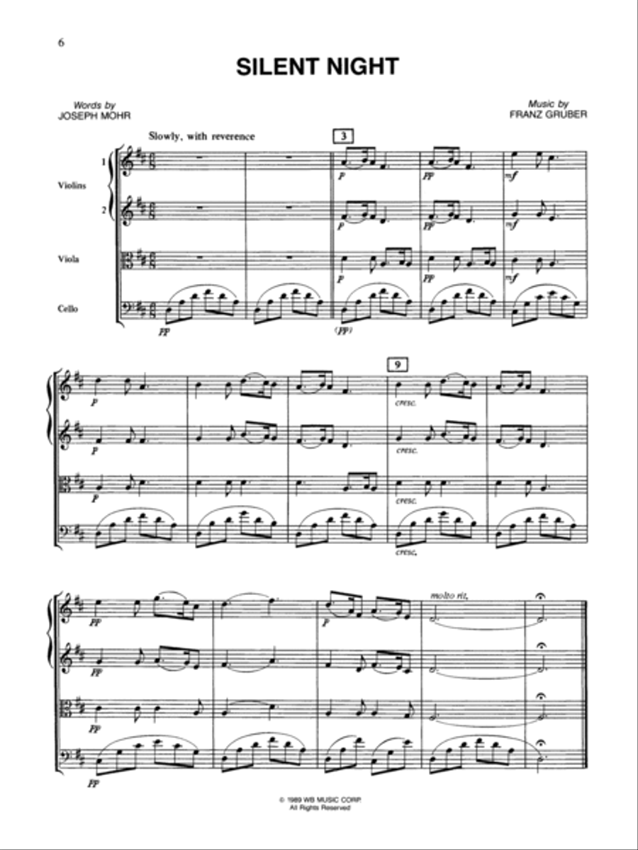 Popular Yuletide Favorites: Score String Quartet scores gallery preview page 6