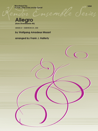 Book cover for Allegro From Divertimento #6