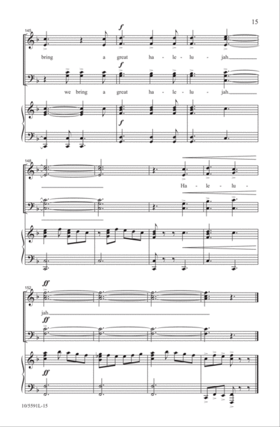 Ha-la-lelujah (Raise Your Song) 4-Part scores gallery preview page 15