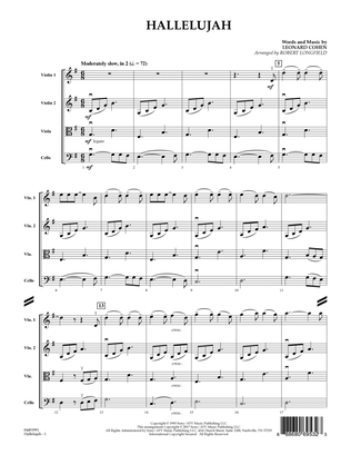 Book cover for Hallelujah (arr. Robert Longfield) - Conductor Score (Full Score)