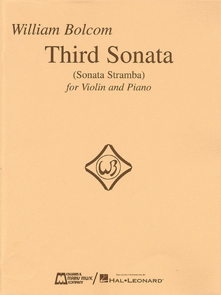 Book cover for Third Sonata (Sonata Stramba) for Violin and Piano