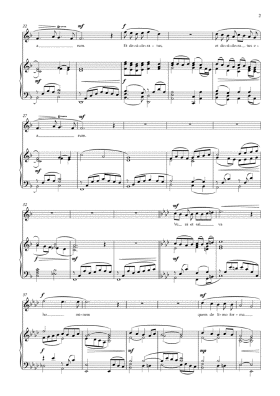O Rex gentium High Voice scores gallery preview page 2