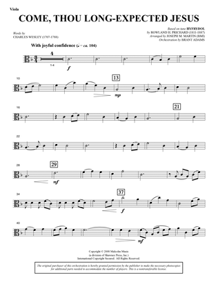 Come, Thou Long-Expected Jesus (from Carols For Choir And Congregation) - Viola