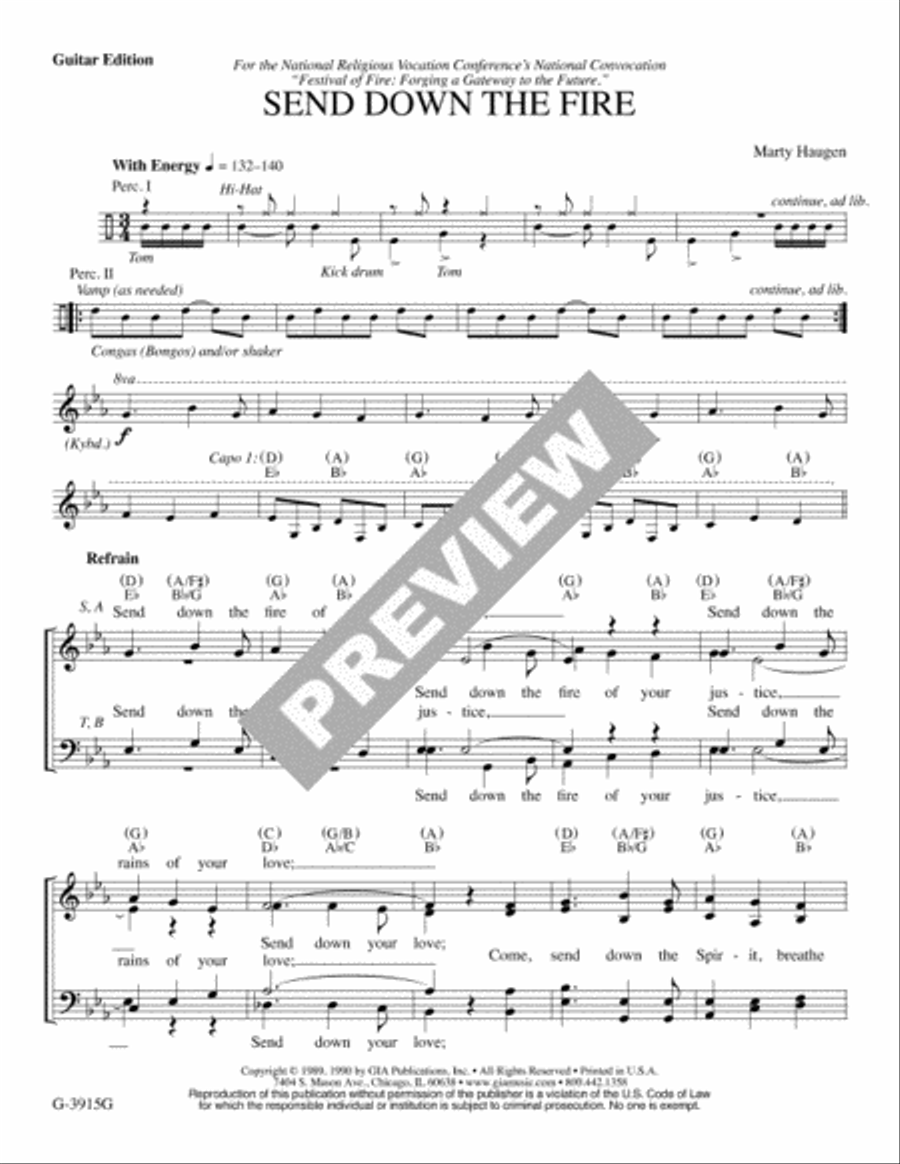 Send Down the Fire - Guitar edition Guitar scores gallery preview page 2