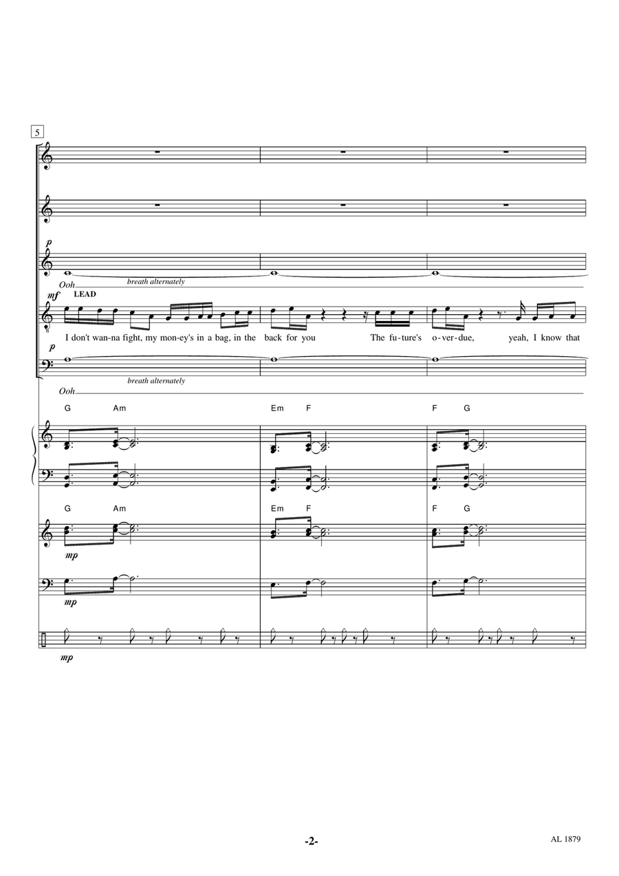 Overcome Choir scores gallery preview page 2