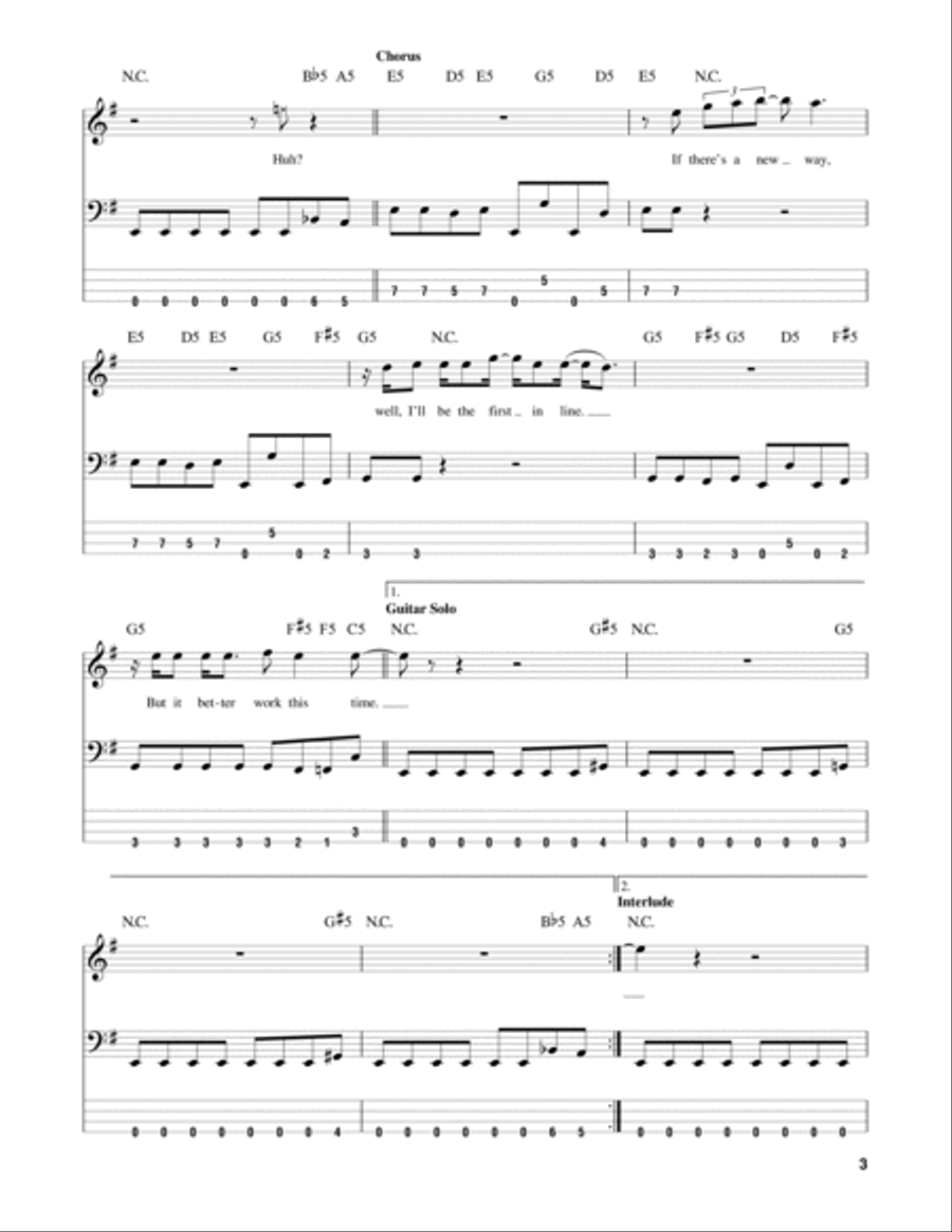Peace Sells Guitar Tablature scores gallery preview page 3