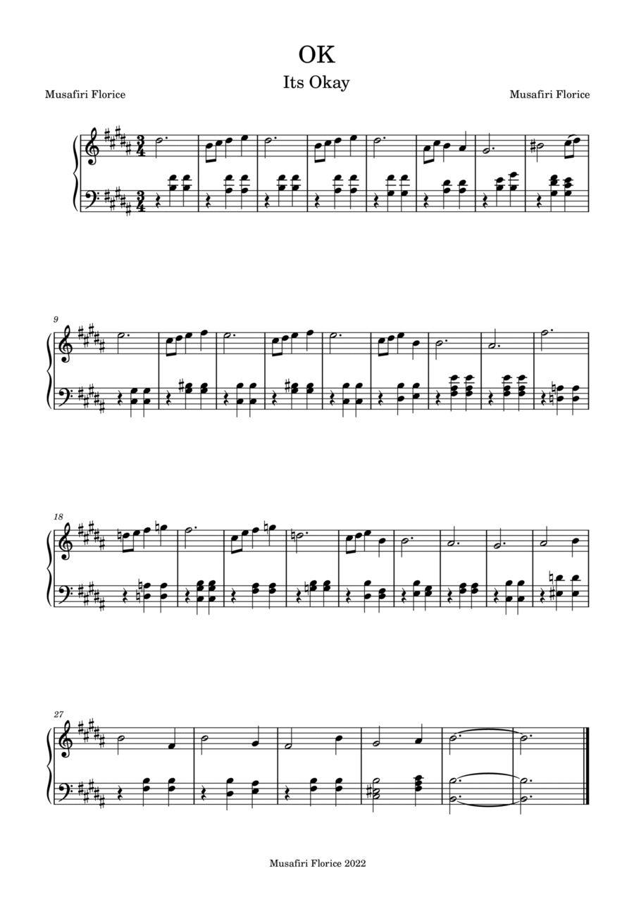 OK Piano scores gallery preview page 1