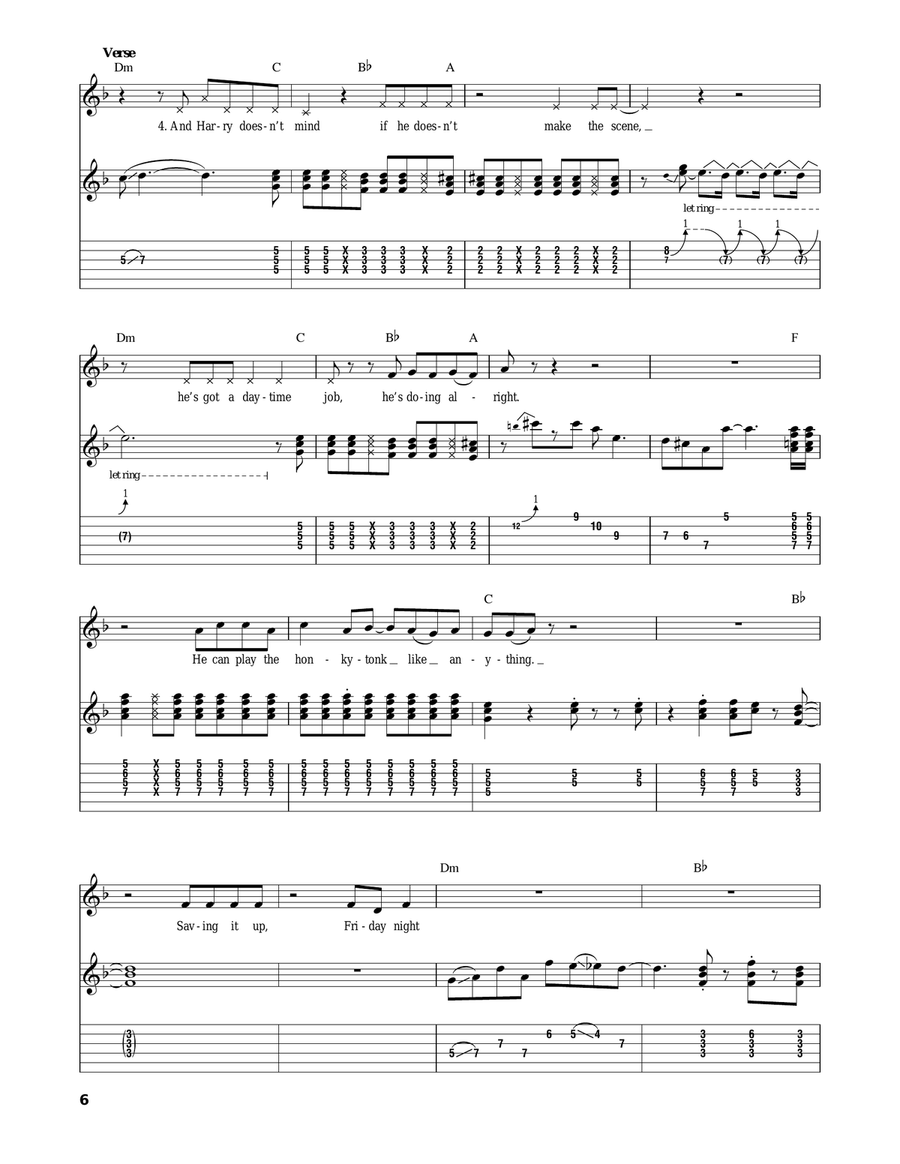 Sultans Of Swing Acoustic Guitar scores gallery preview page 6