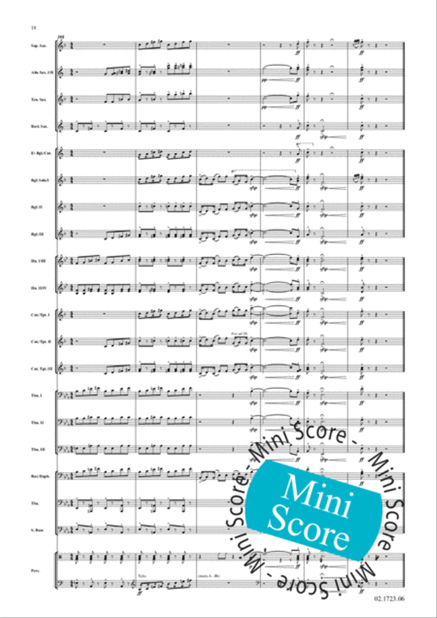 Cake Walk Phantasy Fanfare Band scores gallery preview page 22