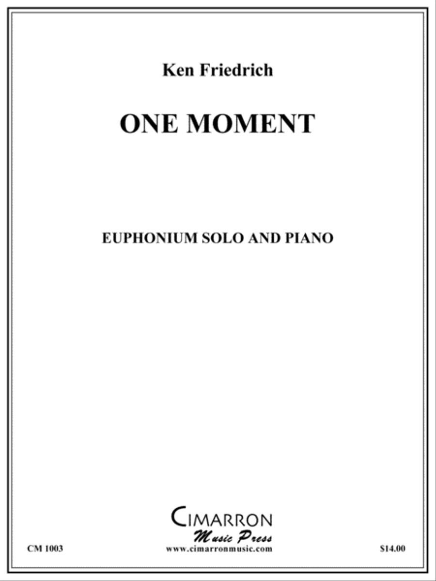 One Moment (for my wife) Euphonium scores gallery preview page 1