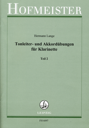 Book cover for Tonleiter- und Akkordubungen fur Klarinette, Teil 2