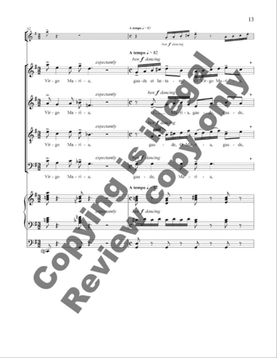 Regina coeli, laetare Regina coeli, laetare 4-Part scores gallery preview page 13