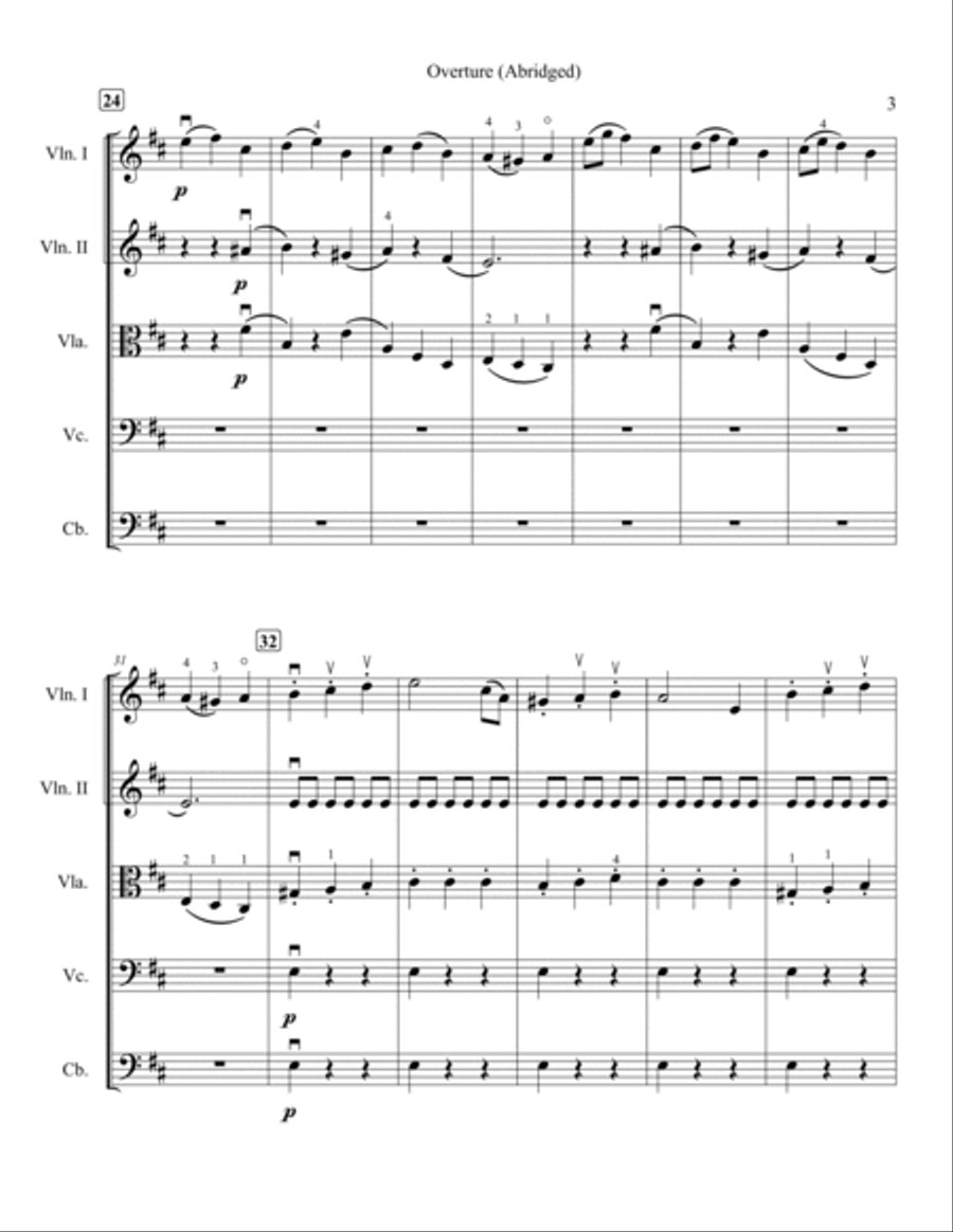 Overture (Abridged) - “L’Amont Anonyme” String Orchestra scores gallery preview page 3