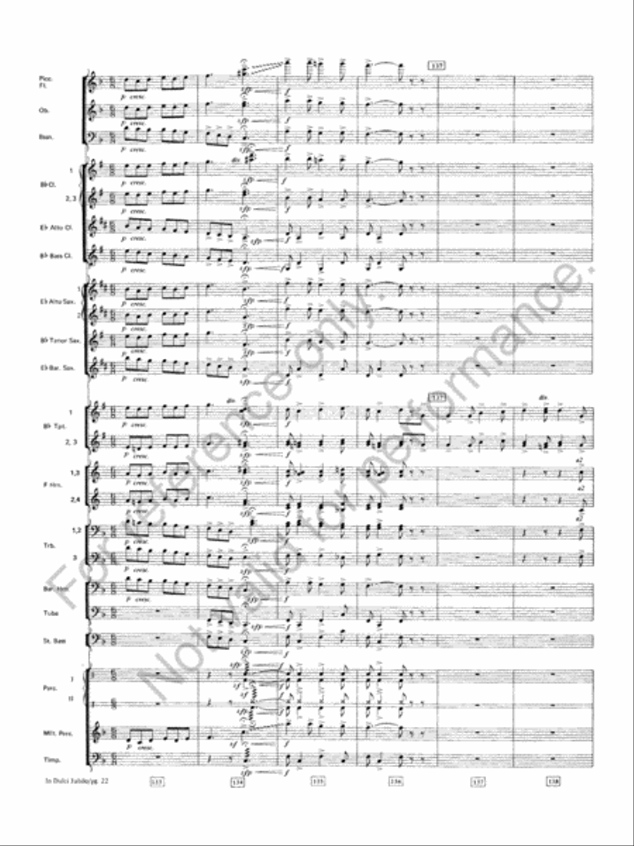 Symphonic Variations On 'In Dulci Jubilo' Concert Band scores gallery preview page 23