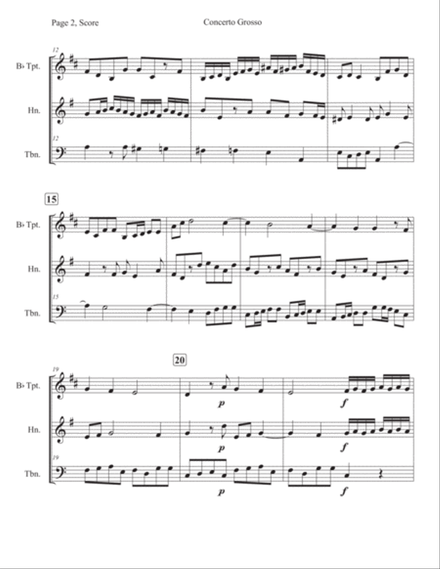 Concerto Grosso No. 3 Concerto Grosso No. 3 Horn scores gallery preview page 5
