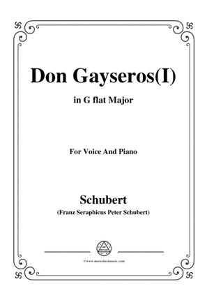 Schubert-Don Gayseros(I),in G flat Major,D.93 No.1,for Voice and Piano