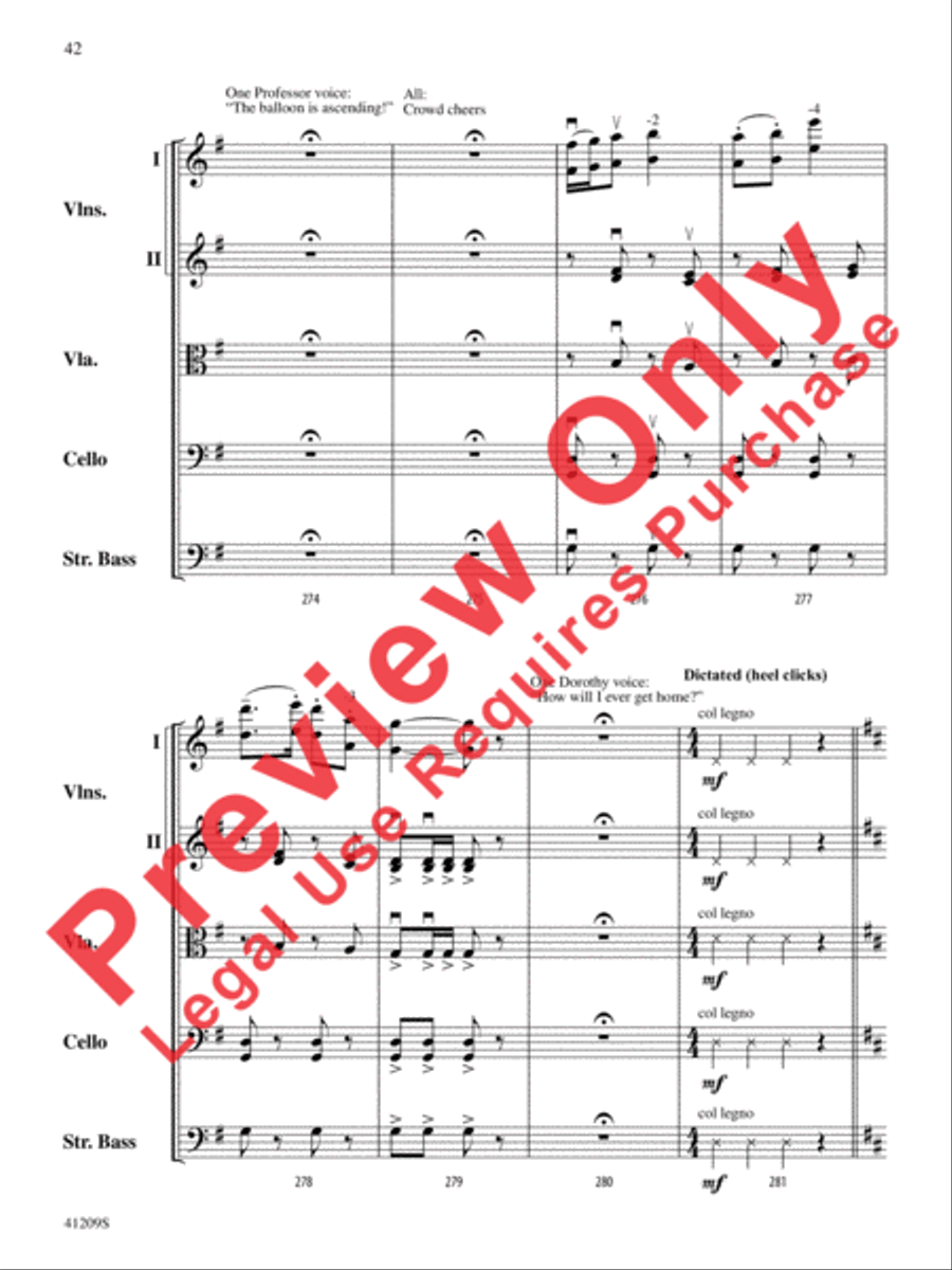 The Wizard of Oz String Orchestra scores gallery preview page 43