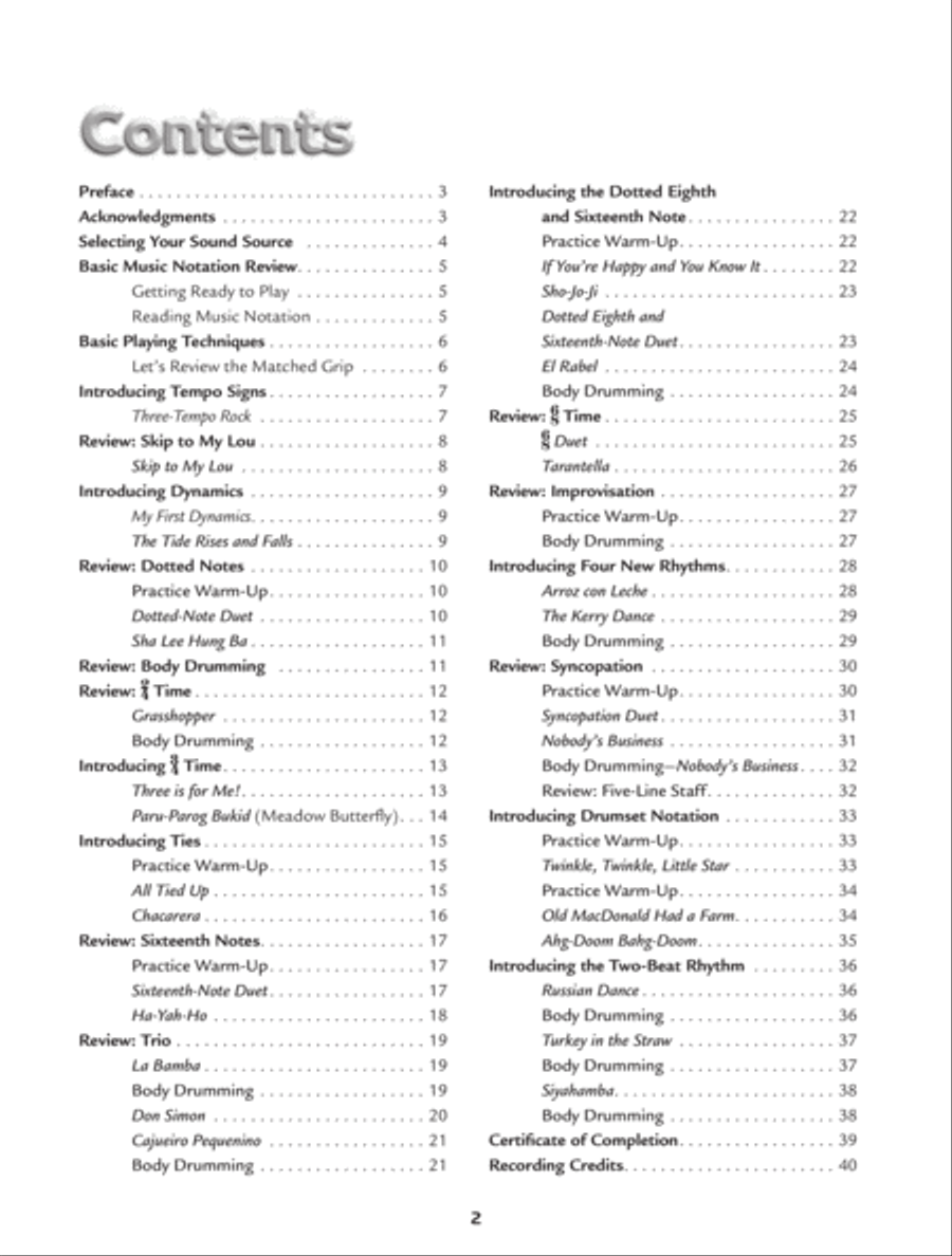 Alfred's Kid's Drum Course, Book 2 Snare Drum scores gallery preview page 3