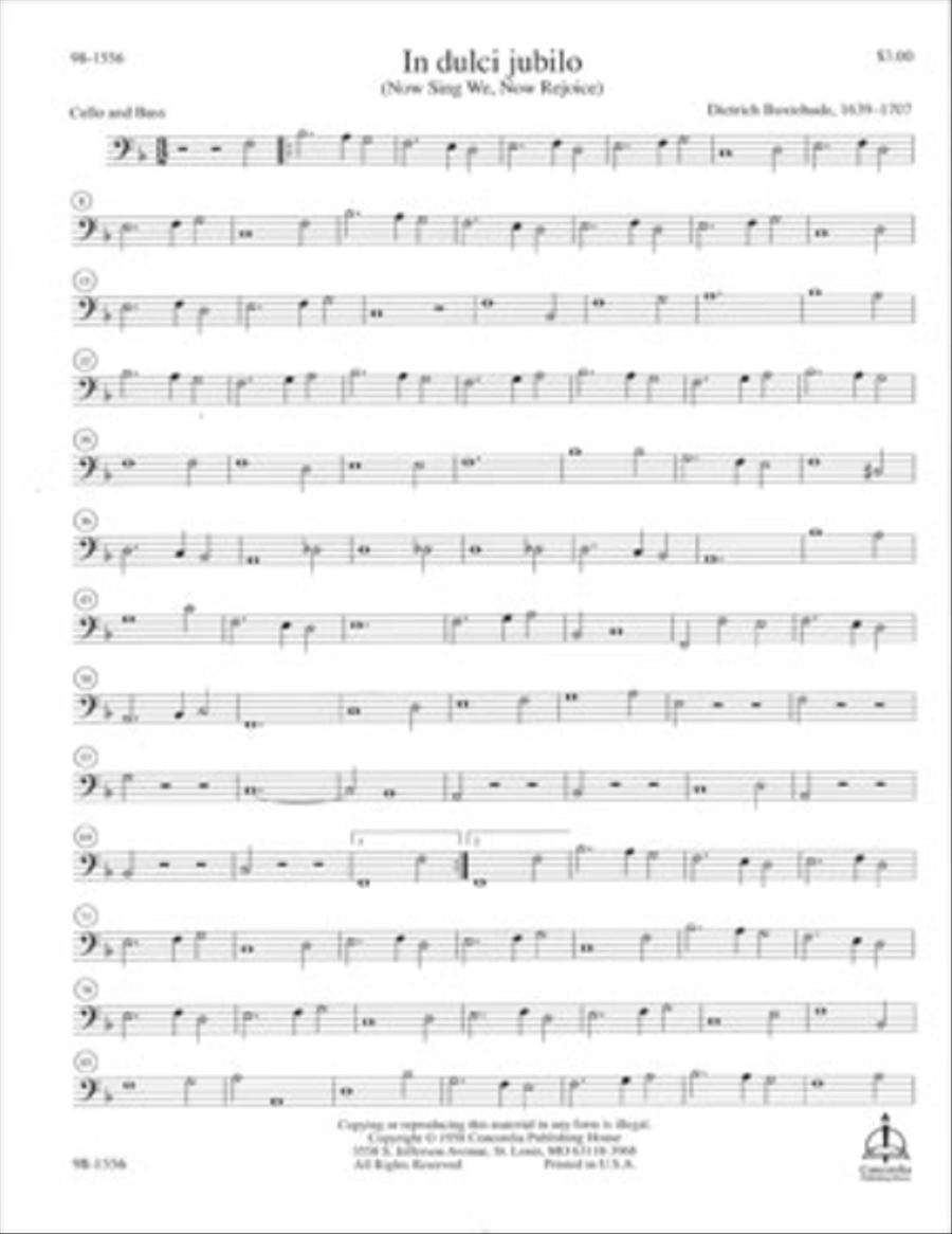 In dulci jubilo / Now Sing We, Now Rejoice (Violoncello) Choir scores gallery preview page 1
