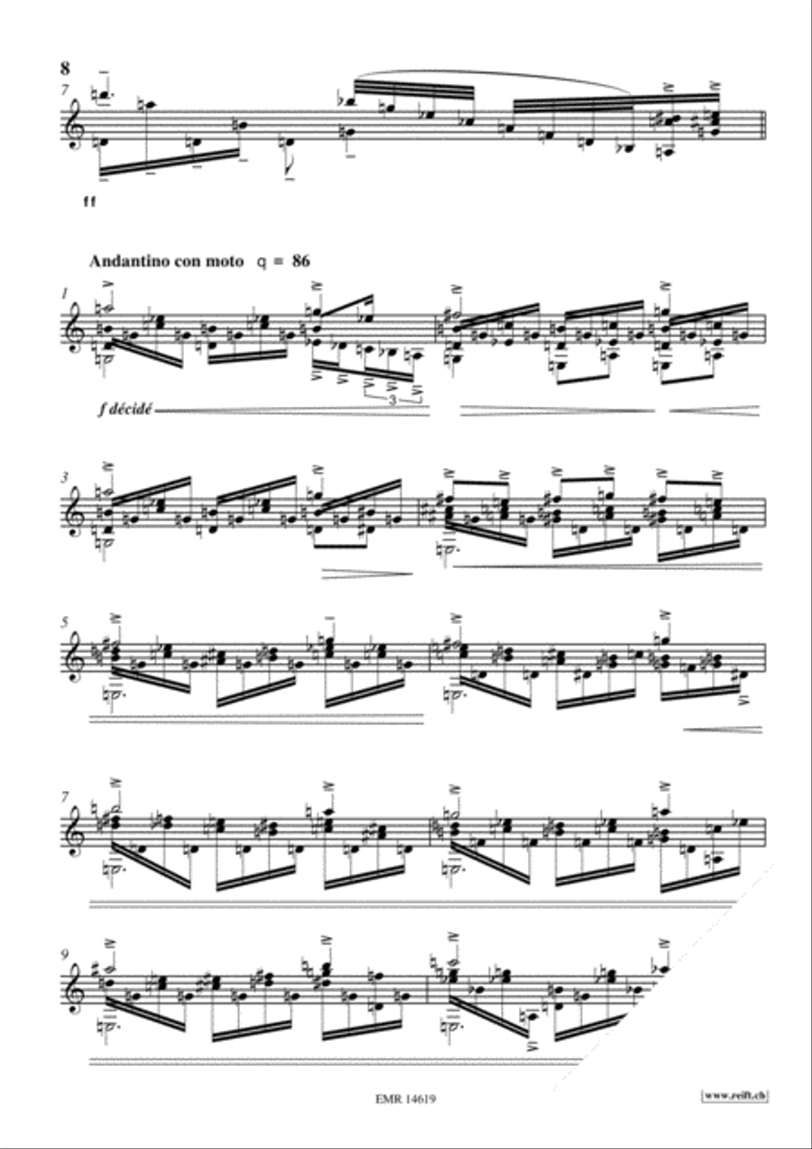 Etude en forme de Rondo Classical Guitar scores gallery preview page 8