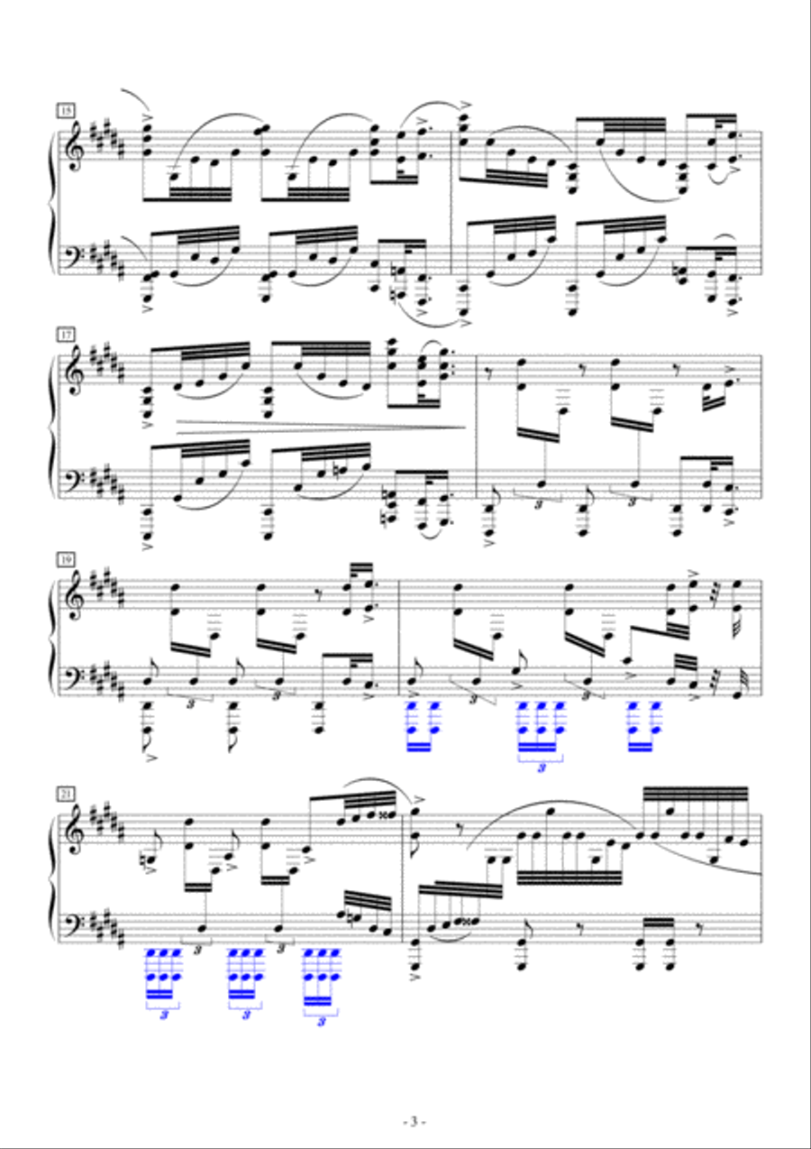 Preservation(Composed in Jan, 2018) Piano Solo scores gallery preview page 3