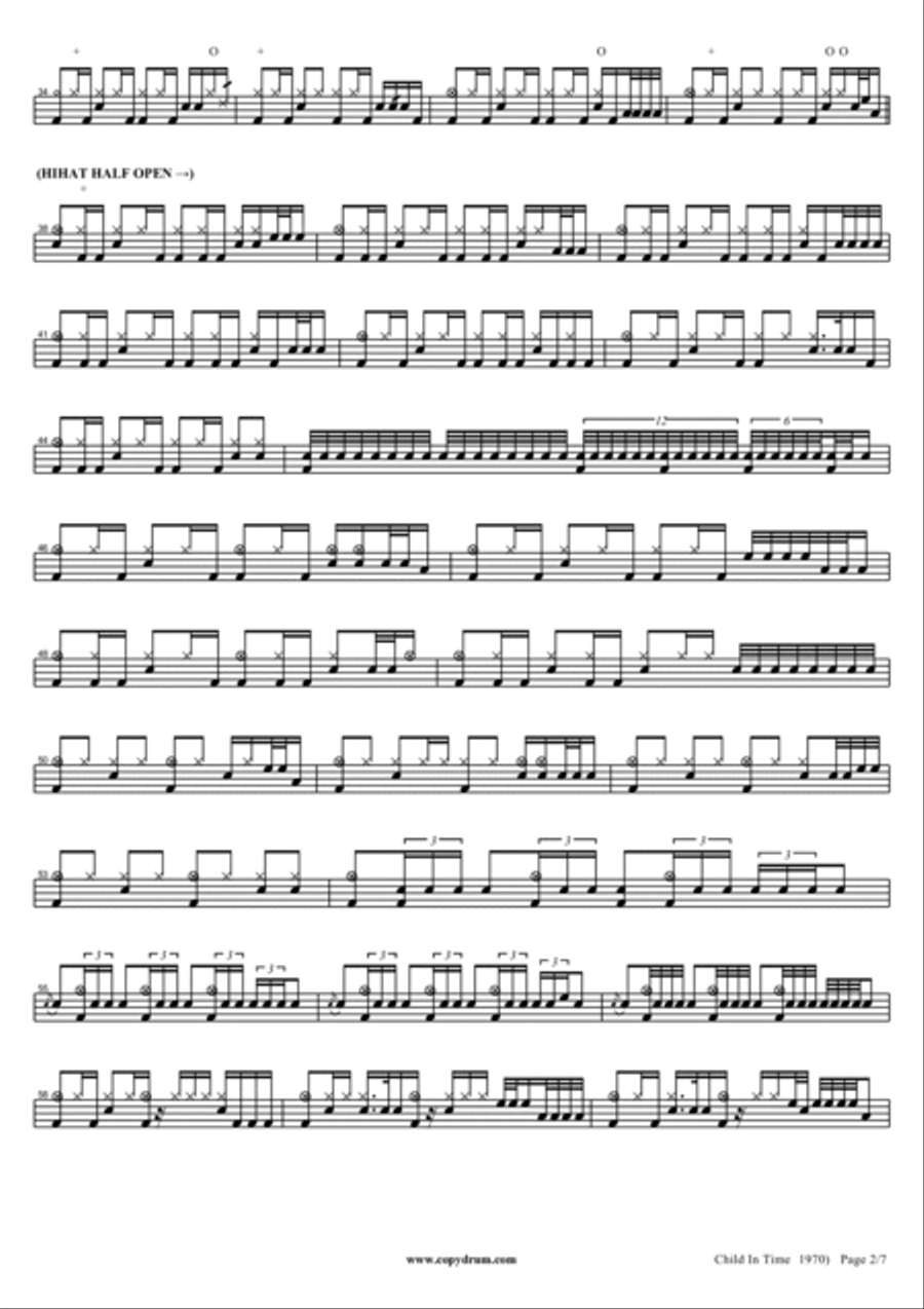Child In Time Drum Set scores gallery preview page 2