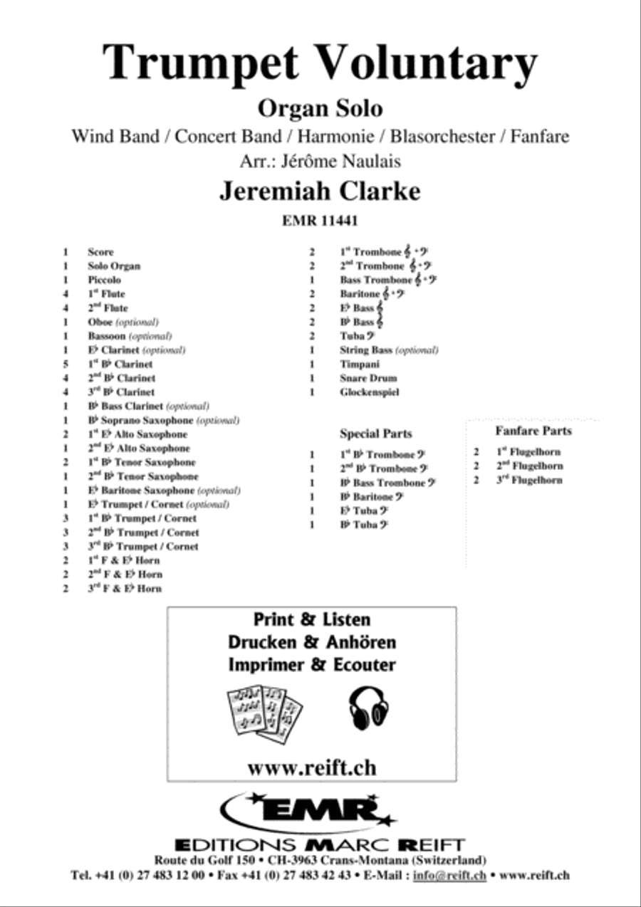 Trumpet Voluntary Concert Band scores gallery preview page 2