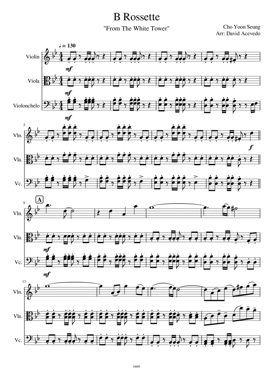 B Rossette B Rossette String Trio scores gallery preview page 1