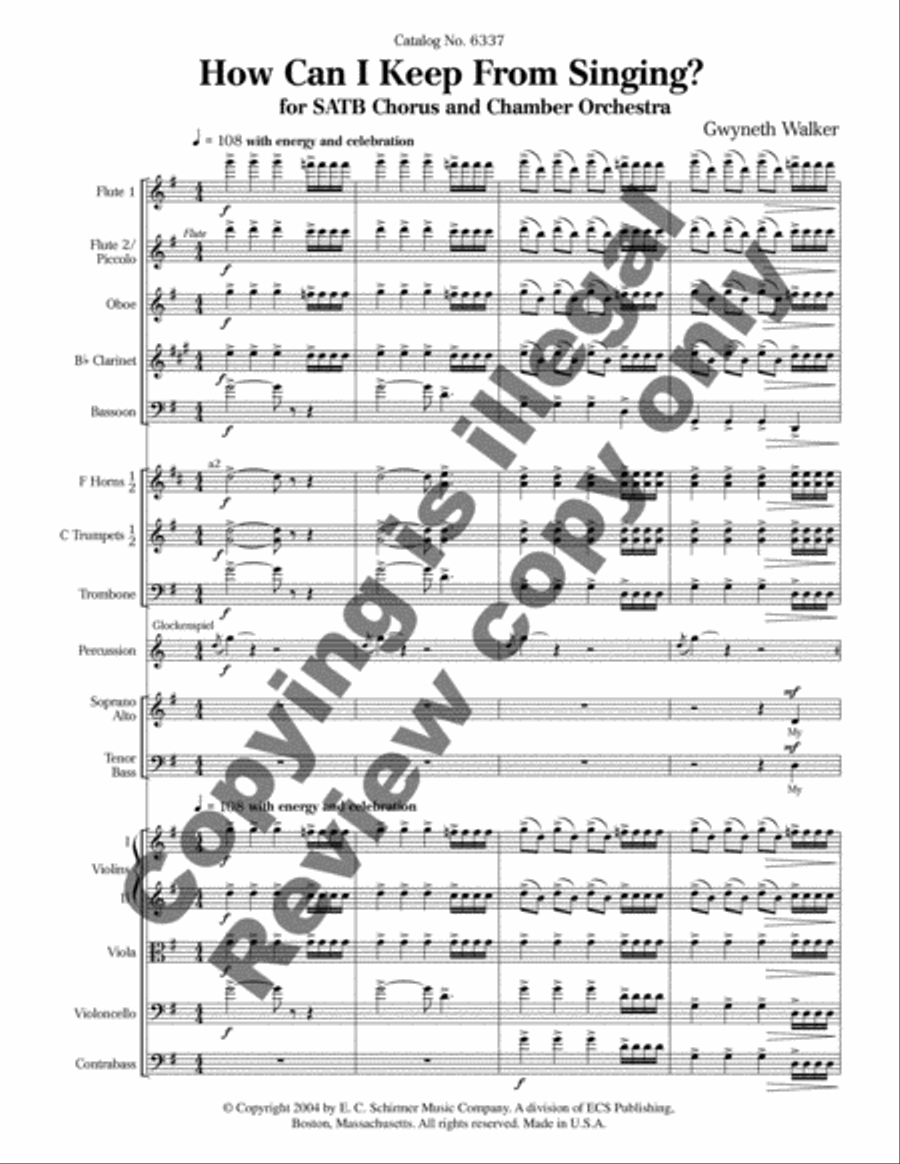 How Can I Keep From Singing? Choir scores gallery preview page 9