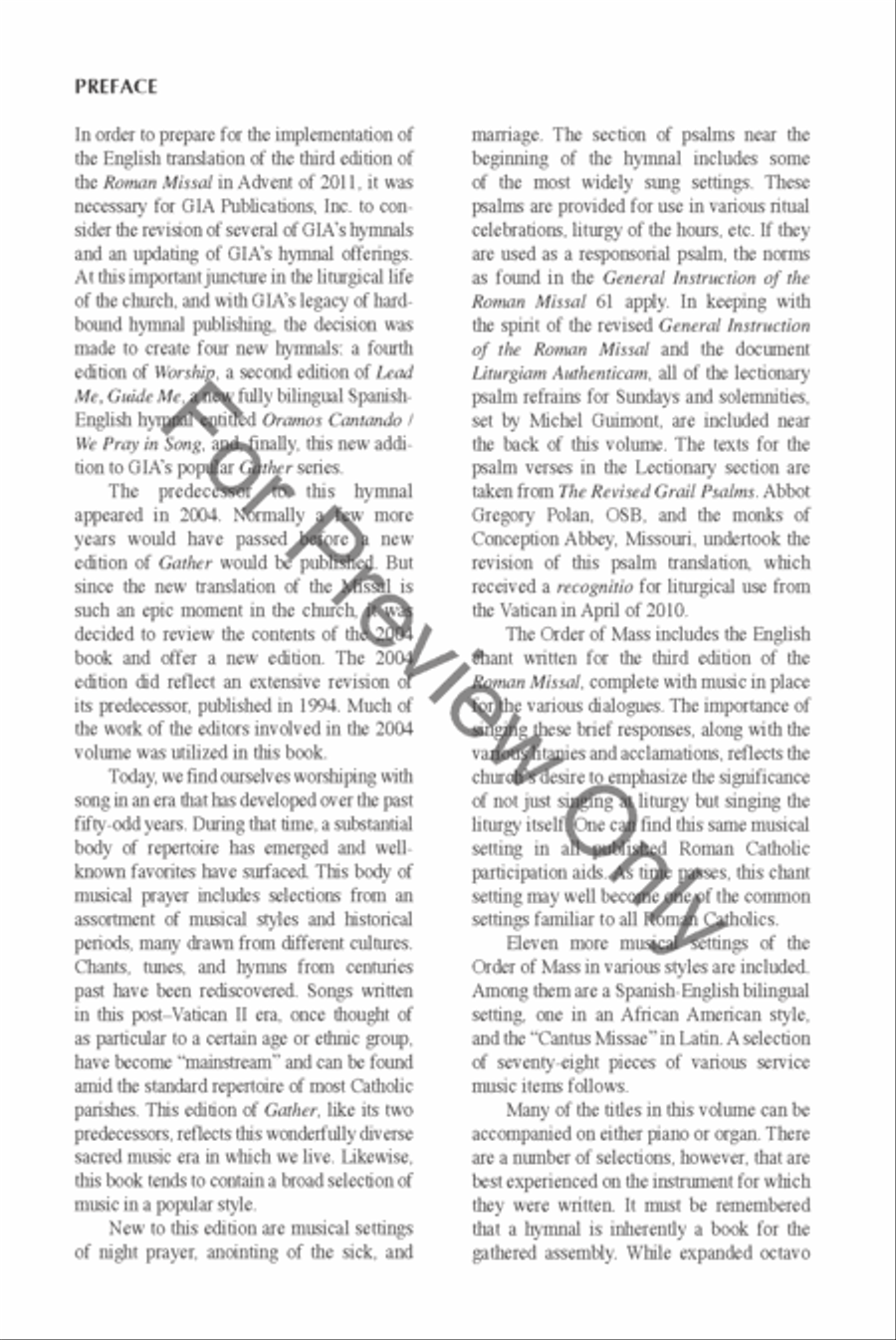 Gather, Third Edition - Pew without Readings Choir scores gallery preview page 4