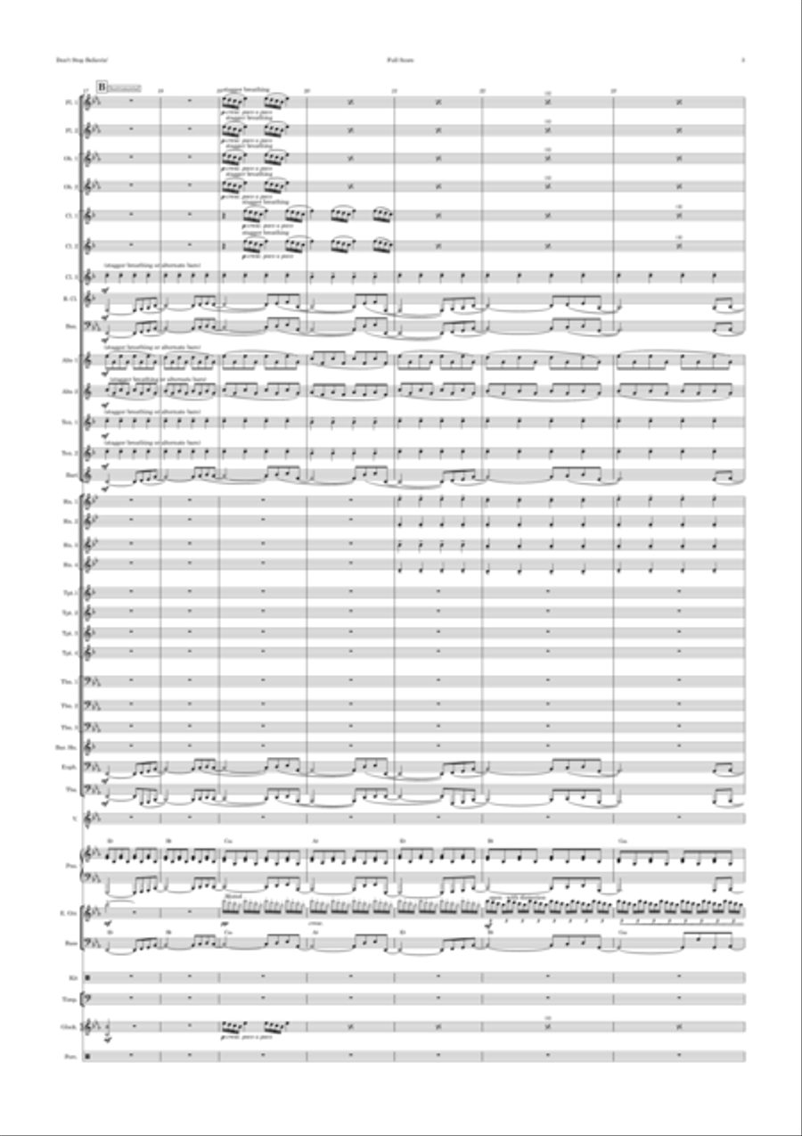 Don't Stop Believin' Concert Band scores gallery preview page 3