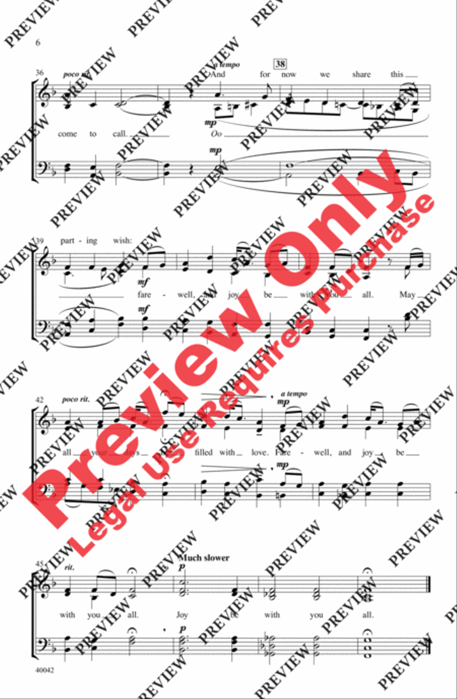 Joy Be With You All 4-Part scores gallery preview page 5
