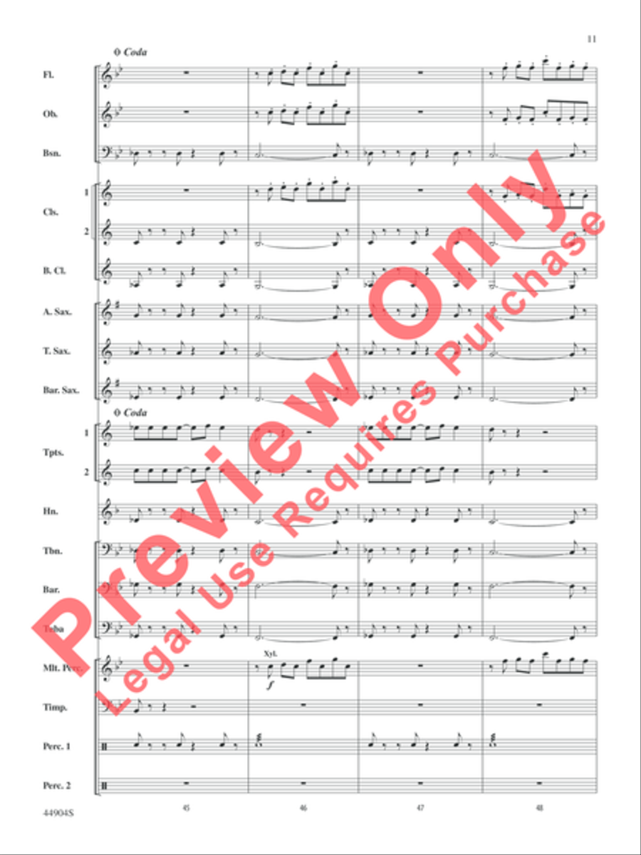 Vivo! Vivo! Concert Band scores gallery preview page 12