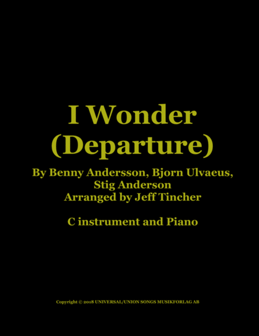 I Wonder (departure) Flute Solo scores gallery preview page 1