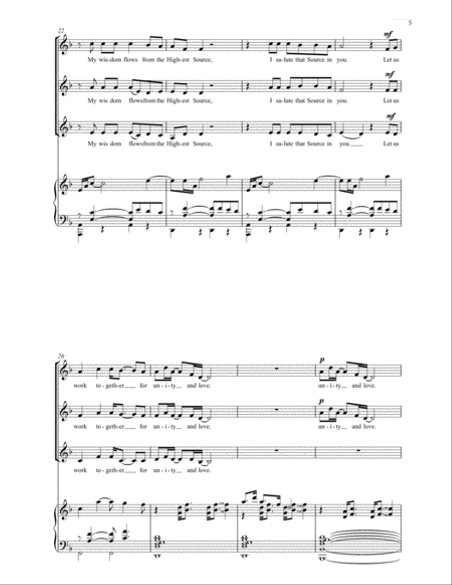 Loving Kindness SSA scores gallery preview page 3