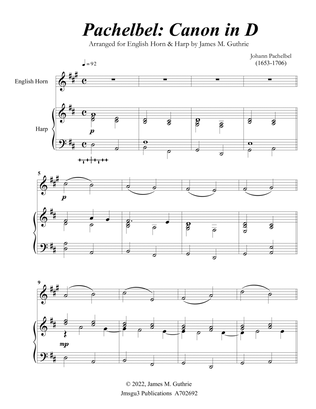 Pachelbel: Canon in D for English Horn & Harp