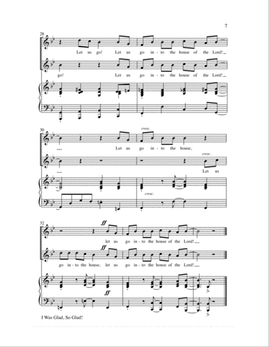 I Was Glad, So Glad! I Was Glad, So Glad! 2-Part scores gallery preview page 7