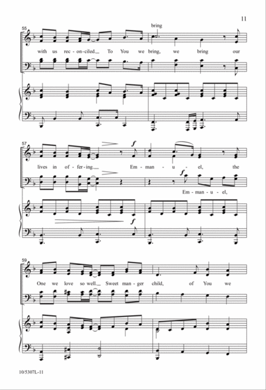 Manger Child, Manger King 4-Part scores gallery preview page 11