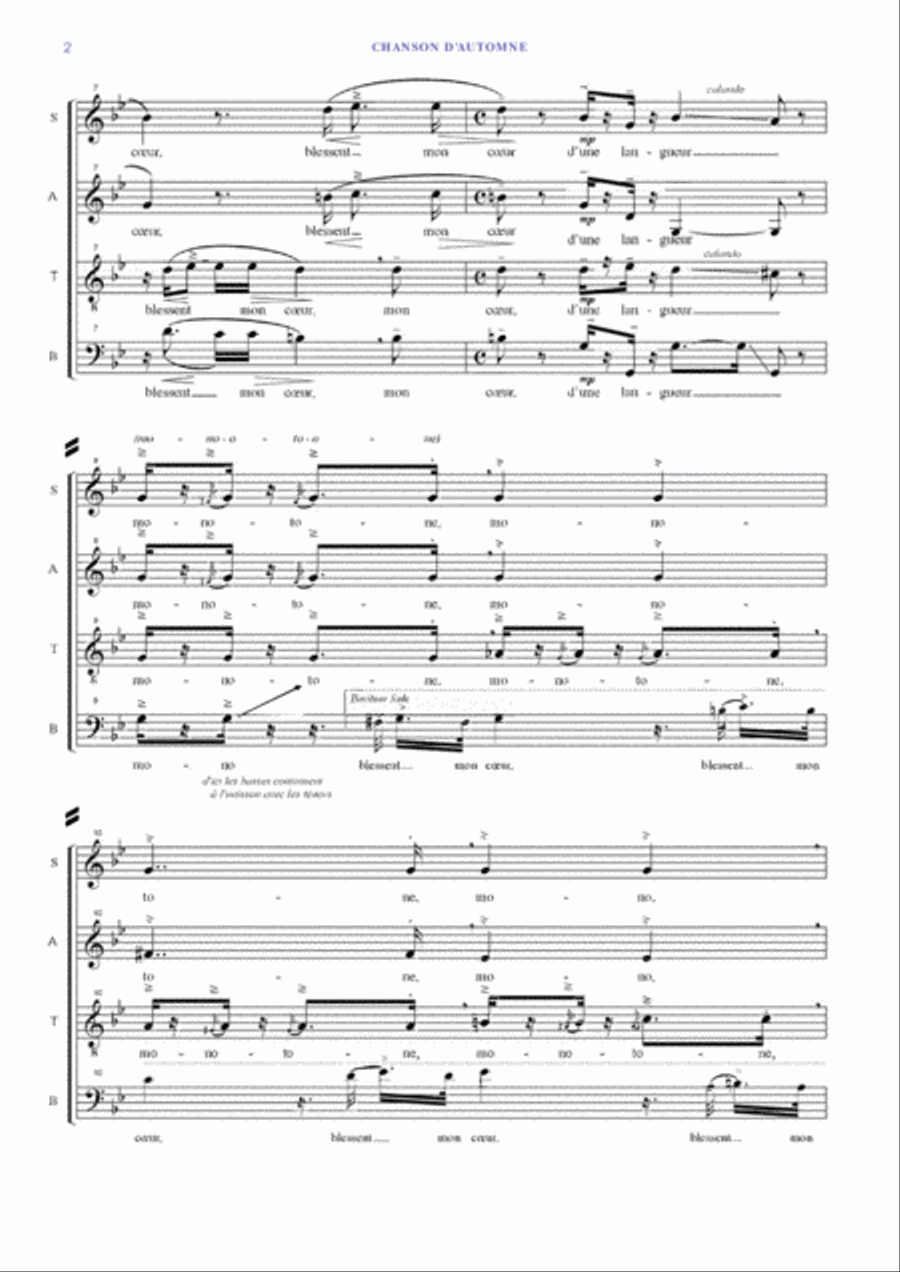 CHANSON D'AUTOMNE Divisi scores gallery preview page 6