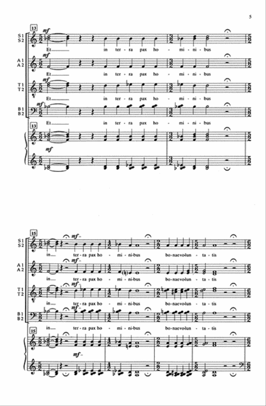Gloria - SSAATTBB SSAATTBB scores gallery preview page 4