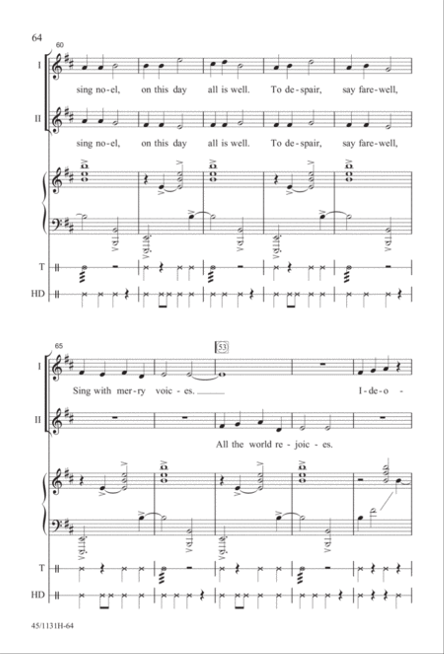 Singable Solutions for Winter Holidays 2-Part scores gallery preview page 64