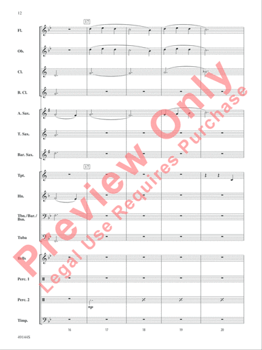 Asteroids Concert Band scores gallery preview page 13