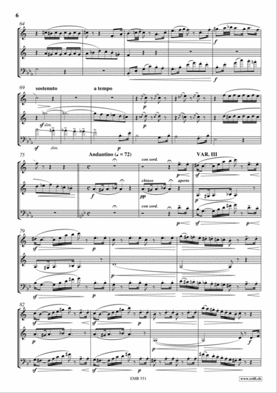 Figaro-Metamorphosen Brass Trio scores gallery preview page 6