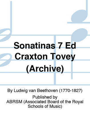 Sonatinas 7 Ed Craxton Tovey (Archive)