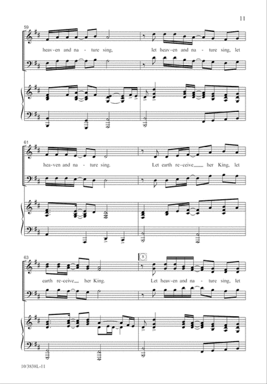 Let Heaven and Nature Sing 3-Part scores gallery preview page 12