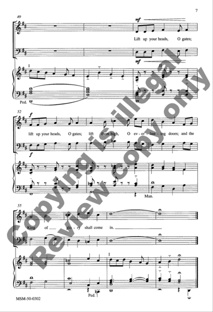 Lift Up Your Heads, O Gates 3-Part scores gallery preview page 13