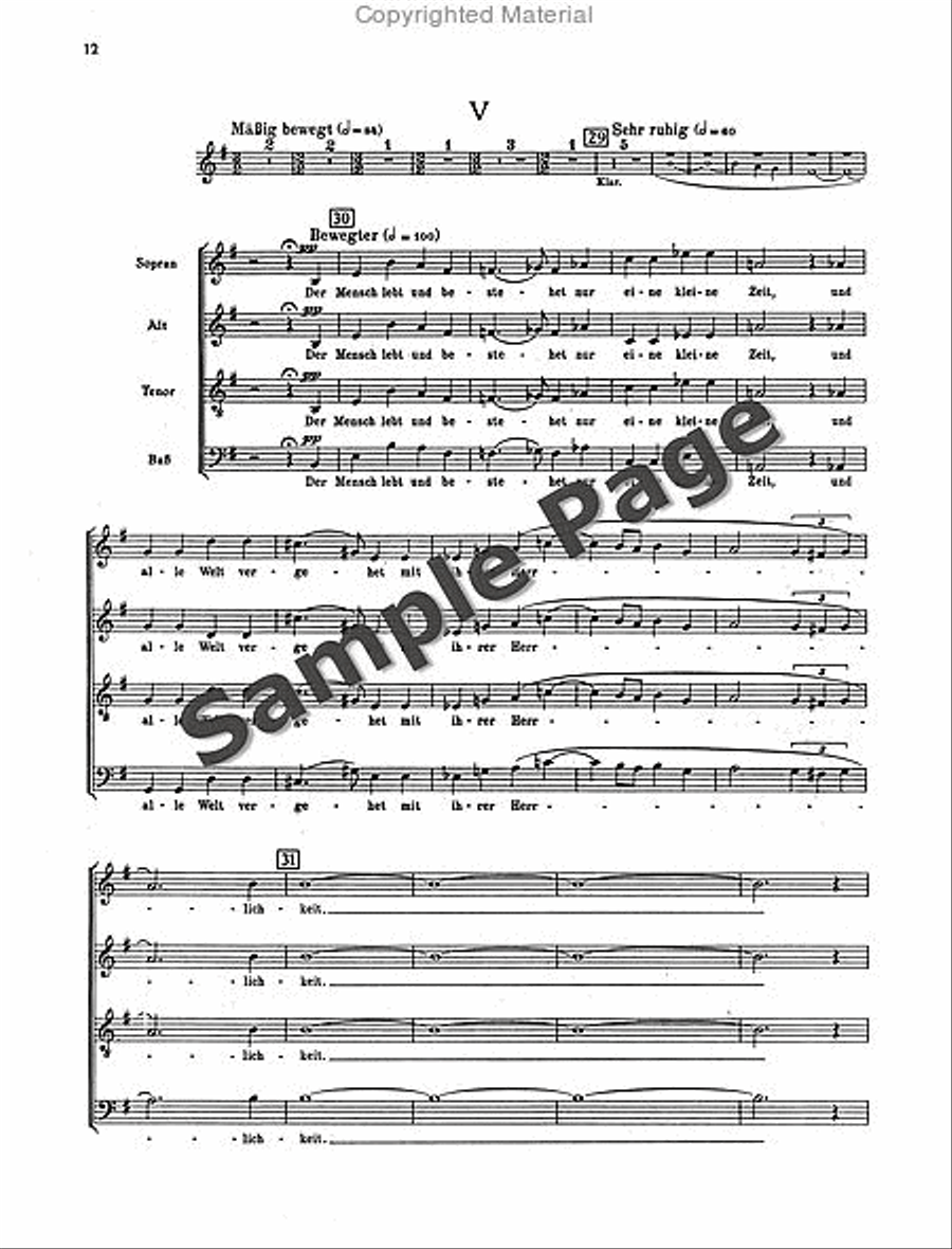 Vom Wesen Und Vergehen Op. 45 4-Part scores gallery preview page 13